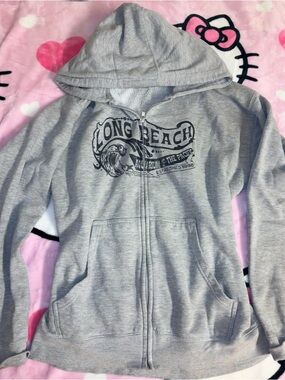 long beach aquarium zip up hoodie 🌊🩶